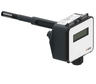 Duct CO2 Sensor,  No Humidity, Temperature Transmitter, 0 to 2000/5000 ppm (programmable), 60 Sec Response Time, NDIR Sensor, 4-20 mA or 0 to 10 VDC, LCD Display