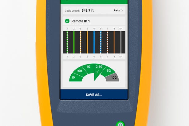 Fluke LIQ-100-IE Comprobador de cableado, Wi-Fi y red Ethernet Industrial LinkIQ de Fluke Networks