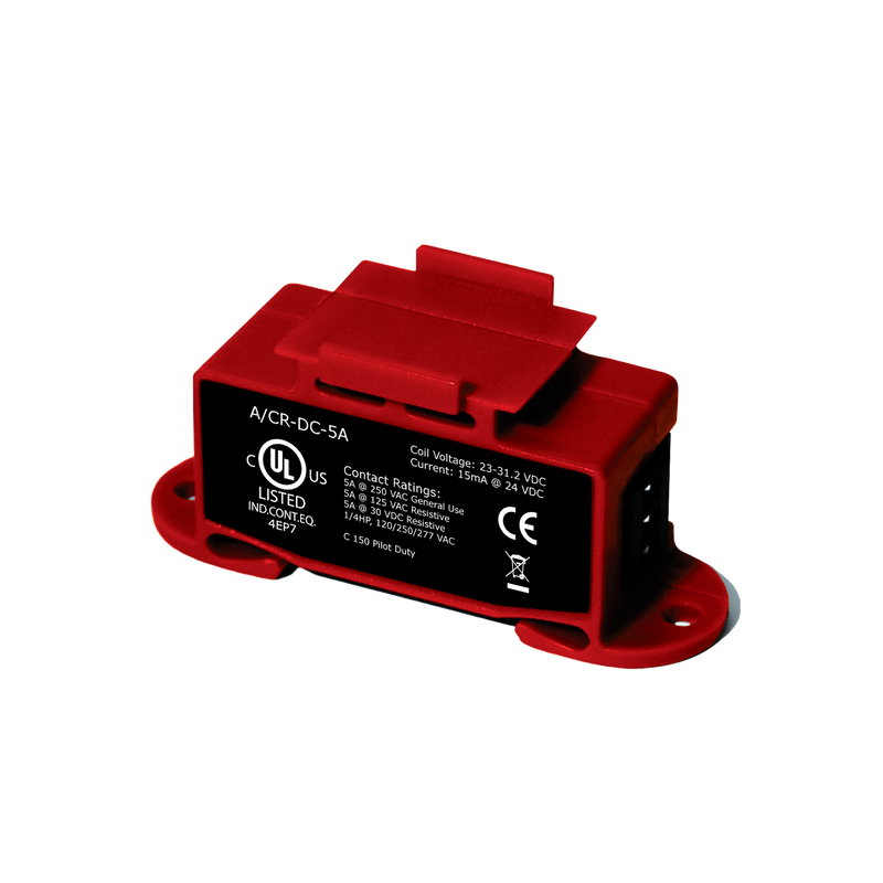 Command Relay, 24 VDC Nom. Coil Voltage, 250 VAC 30 VDC Max. Switch Voltage, 5A (N/O) / 3A (N/C) Max. Switch Current, SP
