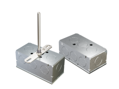 Transmitter w/ 100 Ohm RTD, Low Temperature Duct, 8" 316 SS, Galvanized Enclosure, 2-10VDC Output