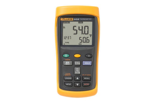 Fluke 54 II B Termómetro digital de doble entrada con registro de datos