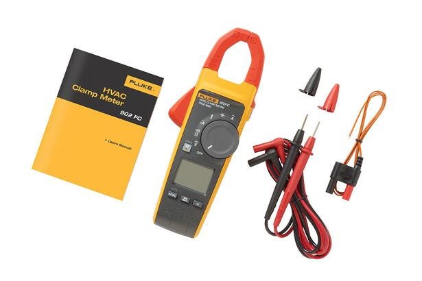 Fluke 902 FC Pinza amperimétrica Bluetooth para sistemas HVAC, verdadero valor eficaz