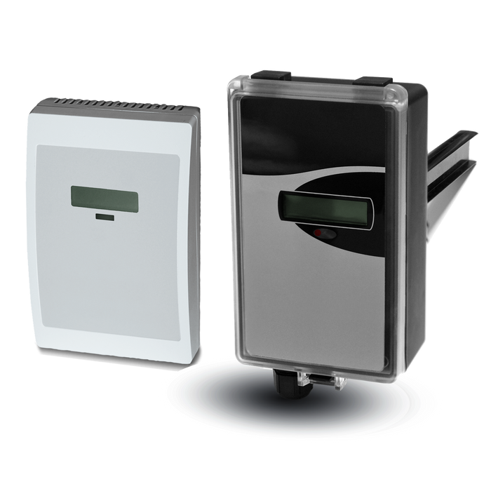 Carbon Dioxide (CO2) Transmitter, Single Beam NDIR, Wall Mount - US, 0 to 2000 ppm, 30 ppm +3% Of Reading, 24 VAC/VDC, 0