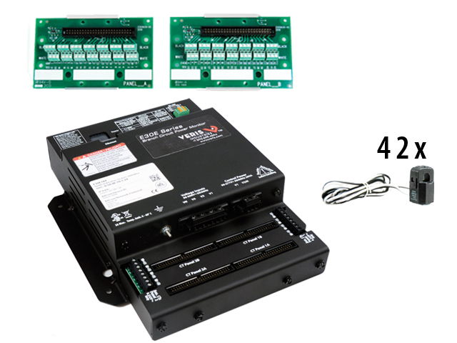 42 - ckt split - core pwr/energy IP meter
                         (42) 50A CTs