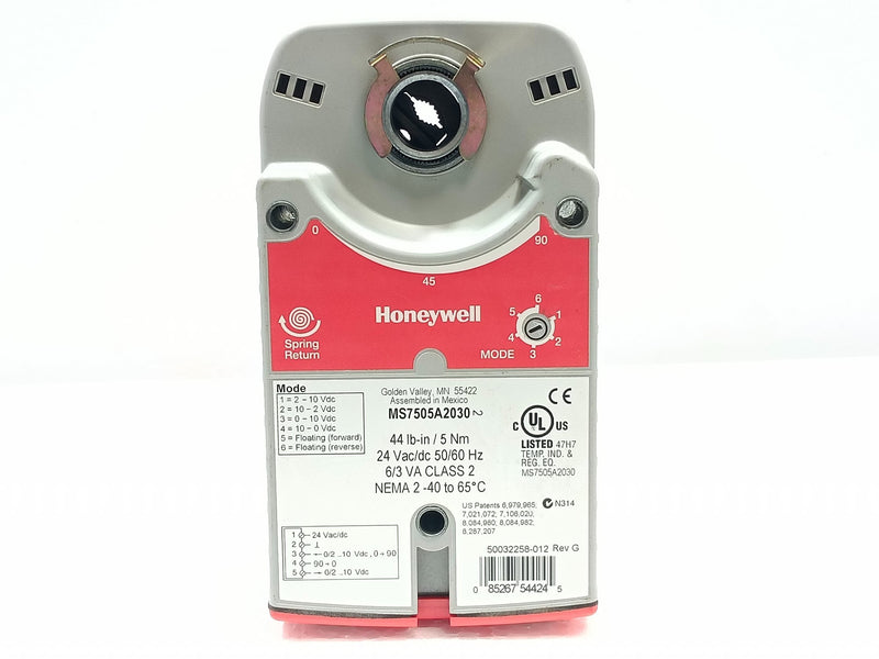 Damper Actuator, Spring Return, 44 Lb-In (5 Nm), (0)2-10 Vdc & Floating Control, 24 Vac/Dc, 50/60 Hz An D Teflon Insul