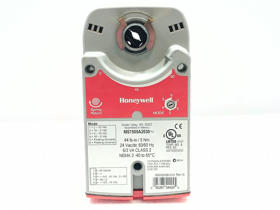 Floating Or (0)2-10 Vdc (4-20 Ma W/500 Ohm Resistor) Spring Return 44 Lb-In., 5 Nm, Direct Coupled Actuator An D Teflo