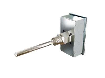 20,000 Ohm Thermistor, Immersion, Welded Well, 2.5", Galvanized Enclosure