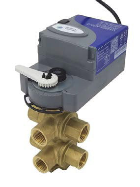 Válvula de Bola Johnson Controls, 6 Vías, 3/4in, Actuador 24Vac, 24Vdc, Control 0-10Vdc, 2-10Vdc