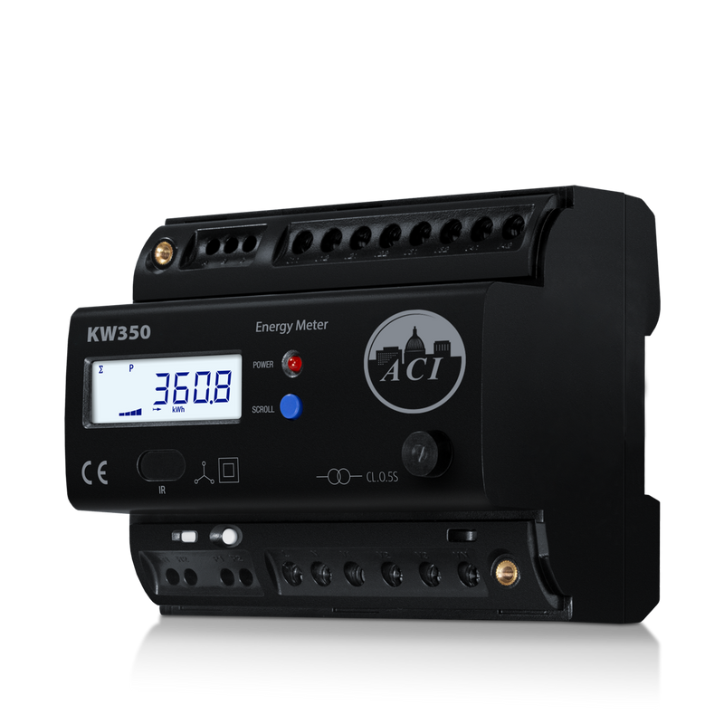 Power Meter, Bi-Directional, 3 Circuit, ANSI 0.5 Class Accuracy, Serial Communication, BACnet MS/TP & Modbus RTU, Solid/