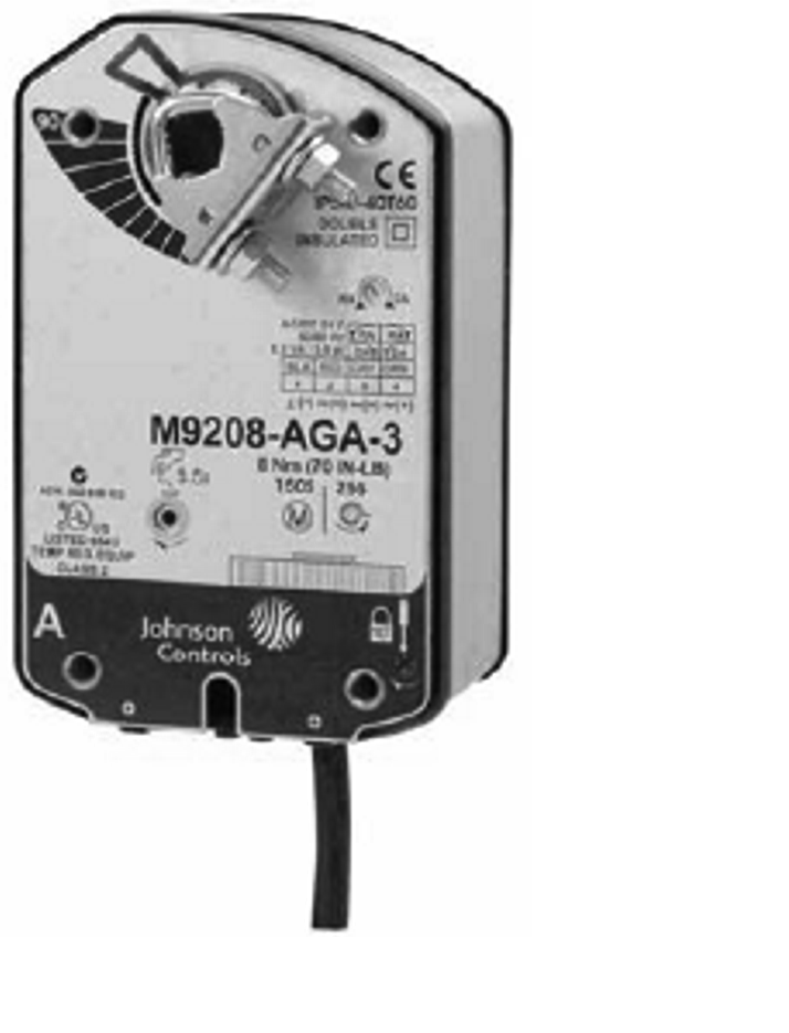 Actuador Johnson Controls para Damper, Alimentación 24Vac, 24Vdc, Control On/Off, Torque  70 in-lb