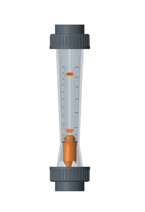 Variable area flow meter type 335, Scale range: 50 - 500(l?h), d: 32(mm), DN: 25(mm), Size: 1(inch)