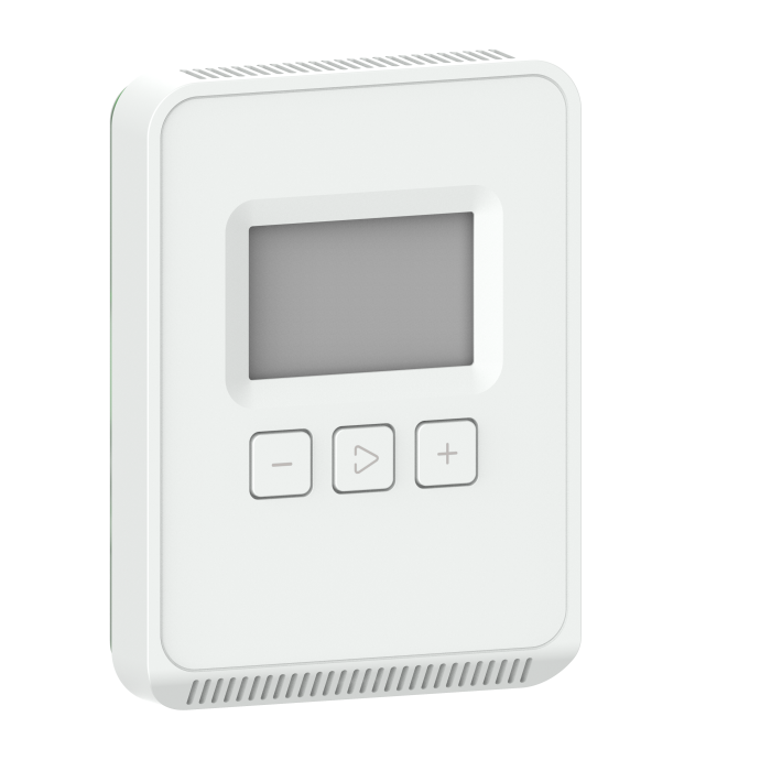 CO2 Wall Sensor, 3 Button LCD Display, Analog Output, No Humidity, 10k-2 Thermistor, 0 to 2000/5000 ppm (selectable)