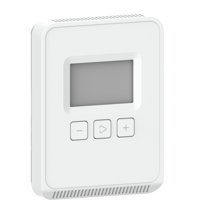 CO2 Wall Sensor, 3 Button LCD Display, Analog Output, 2% RH Accuracy, Transmitter, 0 to 2000/5000 ppm (selectable)
