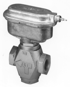 Válvula de Globo Johnson Controls, 3 Vías, 1/2in, Actuador 24Vac, Control 0-10Vdc, 2-10Vdc