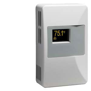Room Temperature Sensor, Digital P1, Display, No Logo, Tool Port, RJ-11 Connection, For Siemens TEC Controllers Only
