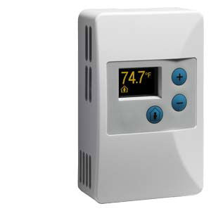 Room Temperature Sensor, 10K-2 Thermistor, 0 to 10V Setpoint Adjustment, Full HMI, No Logo, LON Tool Port, For TALON Con