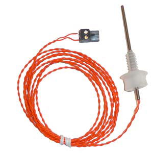 Duct Temperature Sensor, 10K-2 Thermistor, Resistance Output, 3" 304 Stainless Steel Probe, Flange Mount, For TEC Commis