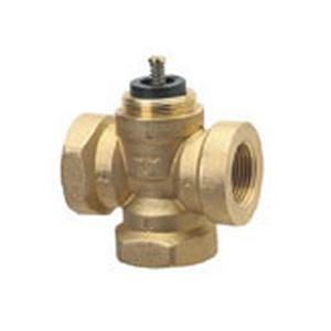 1/2" 3-Way Zone Valve, CV 4.0, Female NPT, Brass Trim, Water, Glycol Solutions Up To 50%, 34°F to 230°F Medium Tempe