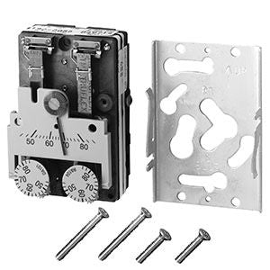 Retroline Heat/Cool Retrostat Pneumatic Room Thermostat, 2-Pipe, Dual Set Point, Direct Acting Heat - 18 psi, Reverse Ac