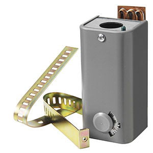 Electric Thermostat, Line Voltage, 50-200 °F Range, Fixed 4 °F Differential, SPDT, Max Bulb Temperature 240°F, Surface M