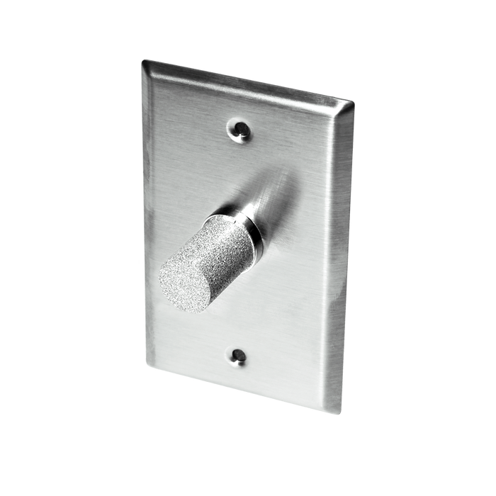 Wall Plate Humidity & Temperature Sensor , 0..10 VDC, 14" Etched Teflon Colored Leads , 430 Stainless Steel Wall Plate,