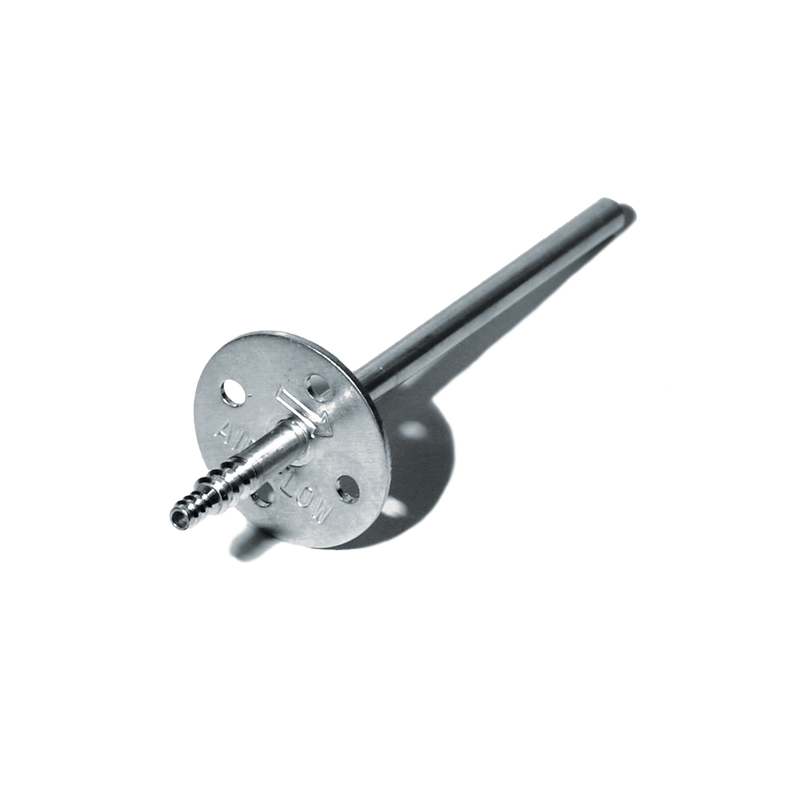 Pitot Tube, Static, 8.0" Length, Flat Tip, Aluminum, 1 Sensing Point