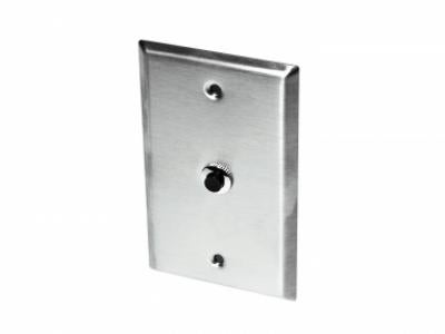 10,000 Ohm Thermistor (Type II), Wall Plate, Stainless Steel w/ Override