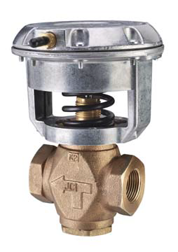 Válvula de Globo Johnson Controls, 2 Vías, 1/2in, Actuador Neumático, Control 3-6psi