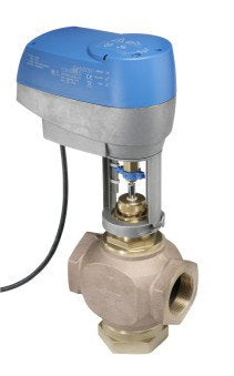 Válvula de Globo Johnson Controls, 3 Vías, 1in, Actuador 24Vac, Control On/Off, Punto Flotante, 0-10Vdc, 2-10Vdc