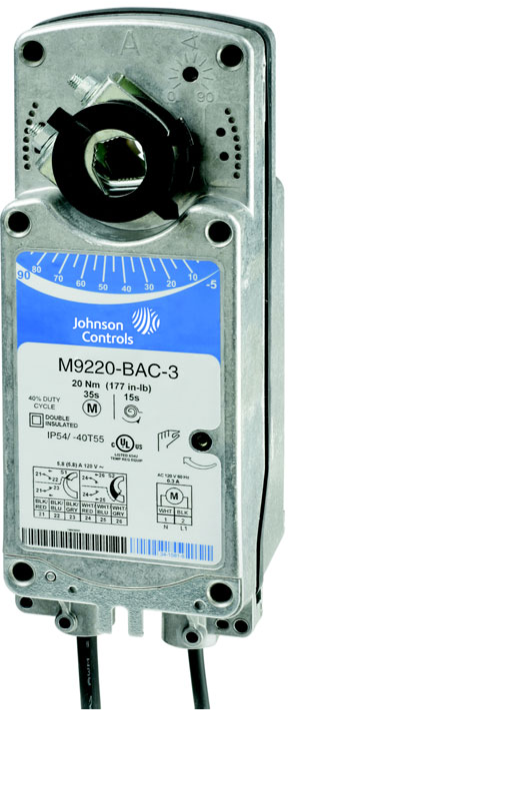 Actuador Johnson Controls para Damper, Alimentación 24Vac, Control 0-10Vdc, 2-10Vdc, Torque 177 in-lb