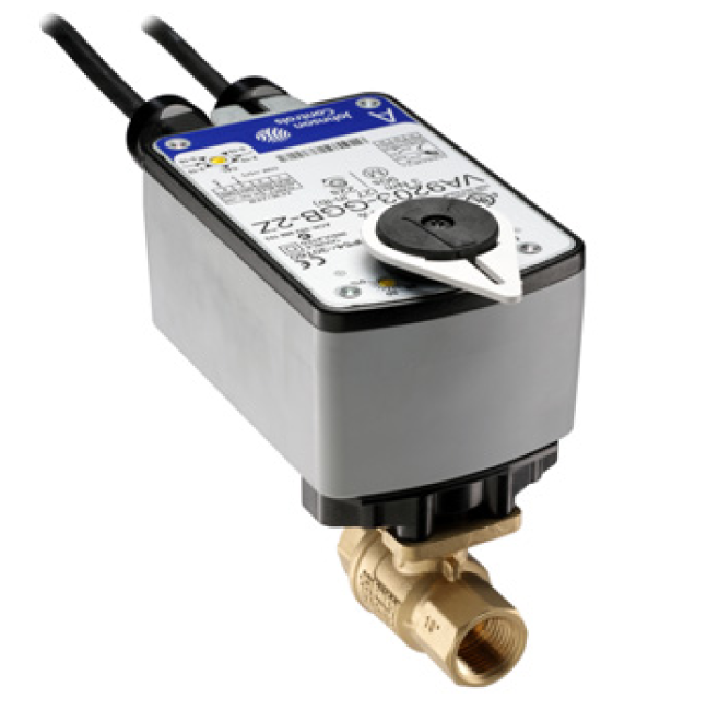 Válvula de Bola Johnson Controls, 2 Vías, 1/2in, Actuador 24Vac, Control Punto Flotante