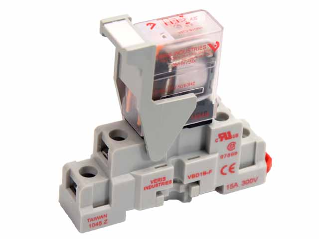 Relay & Socket Kit, SPDT -C w/-F Socket, 120VAC