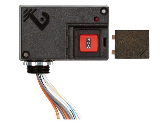 Enclosed Relay, SPST, 10A, w/Monitored HOA, Digital