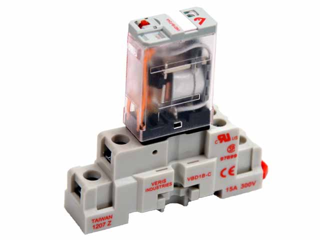 Relay & Socket Kit, SPDT -F w/-C Socket, 12VDC