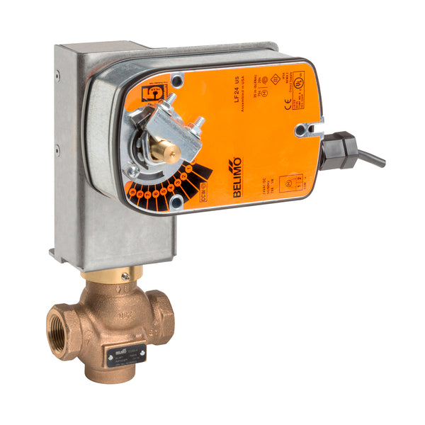 G220S-K+LF24-MFT US - Válvula de Globo Belimo, 2 Vias, 3/4in, 2-10Vdc, On/Off, Flotante, 4-20mA, PWM, 24Vac, 24Vdc