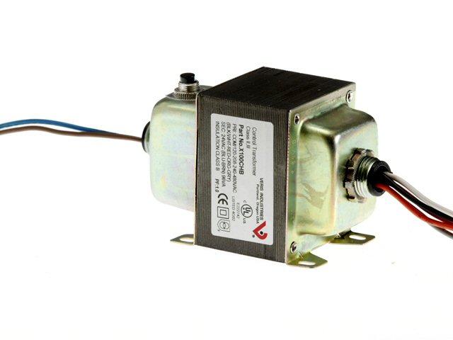 CONTROL TRANSFORMER, 100VA, 480 to 120VAC, CB, Ft & Du Hub