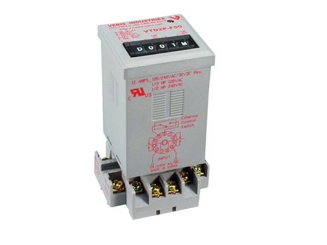 Veris Time Delay Relay, DPDT, Ext Swtch