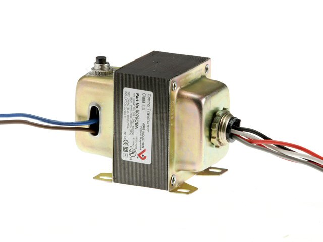 CONTROL TRANSFORMER, 75VA, 120/208/240/480-24VAC, CB, FT&SNGL HU