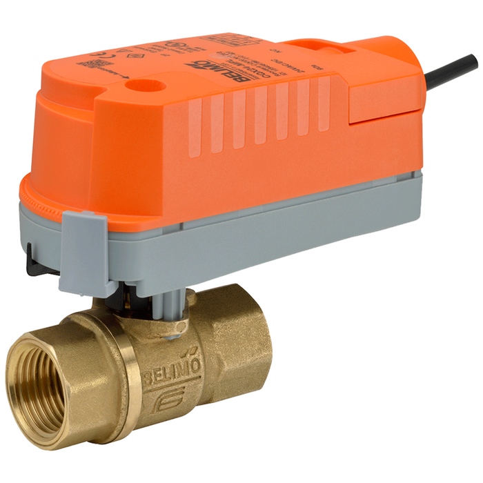 Z2050QPF-J+CQKB24-SR-LR - ZoneTight Válvula de Zona Belimo, 2 Vias, 1/2in, 2-10Vdc, 24Vac, 24Vdc