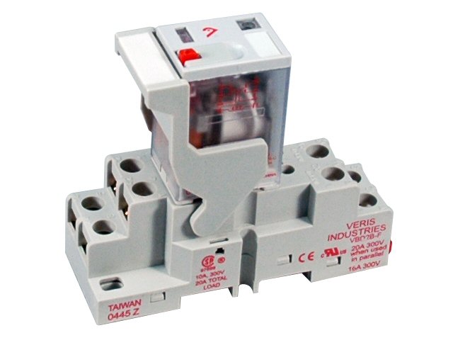 Relay & Socket Kit, DPDT -F w/- F Socket, 120VAC