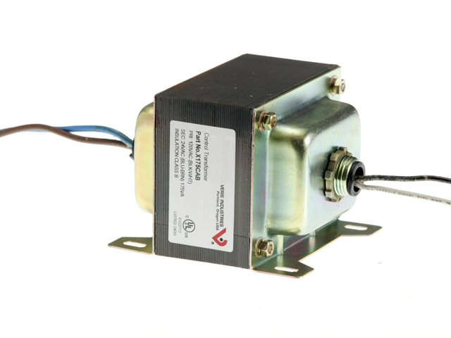 CONTROL TRANSFORMER, 175VA, 120-24VAC, FT&DUAL  HUB MNT