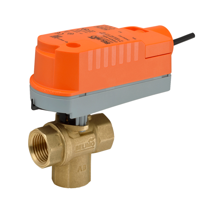 Z3075QPF-J+CQKXUP - ZoneTight Válvula de Zona Belimo, 3 Vias, 3/4in, On/Off, 120Vac, 240Vac, 120Vdc, 240Vdc