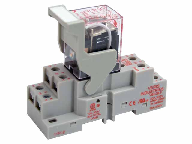 Relay & Socket Kit, DPDT -C w/- F Socket, 24VAC