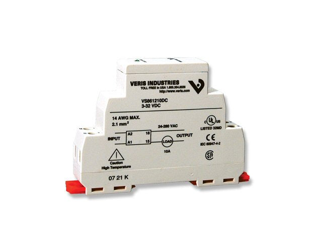 Veris Solid State Relay, SPST, 10A, AC, SCR, DIN