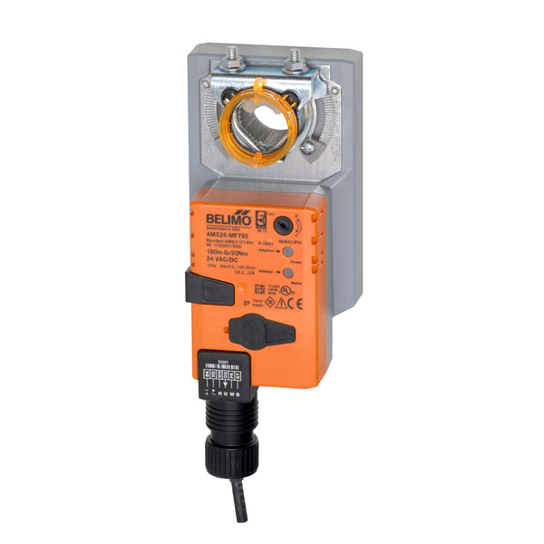 AMCX24-MFT - Belimo Actuador de Damper, 2-10Vdc, On/Off, Flotante, 4-20mA, PWM, 24Vac, 24Vdc