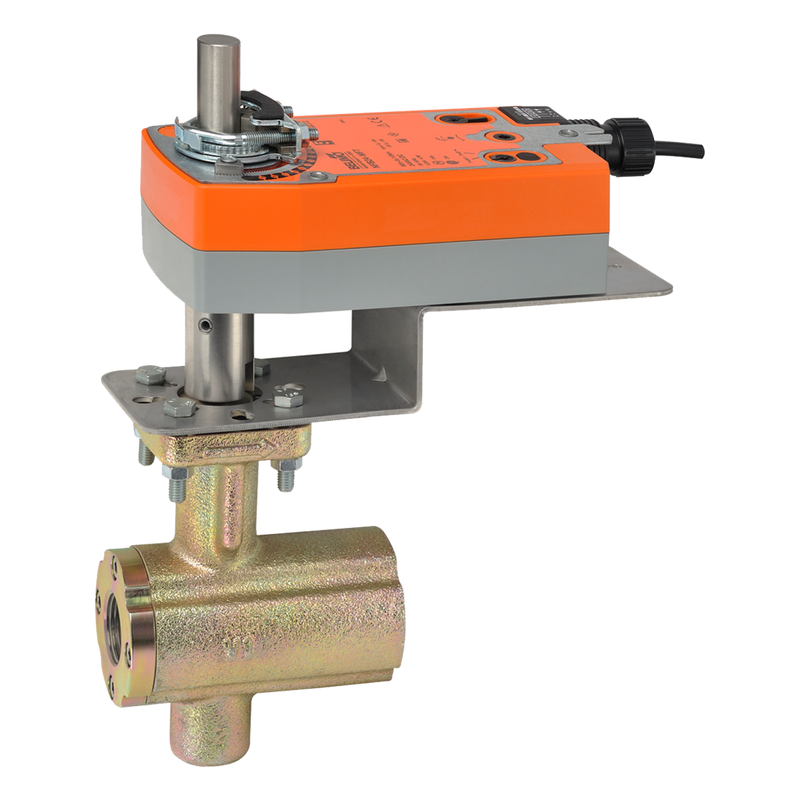 B2150VB-055+NFBUP-X1 - Valvula de Bola Belimo, 2 Vías, 1 1/2in, On/Off, 24Vac, 24Vdc, 120Vac, 240Vac, 120Vdc