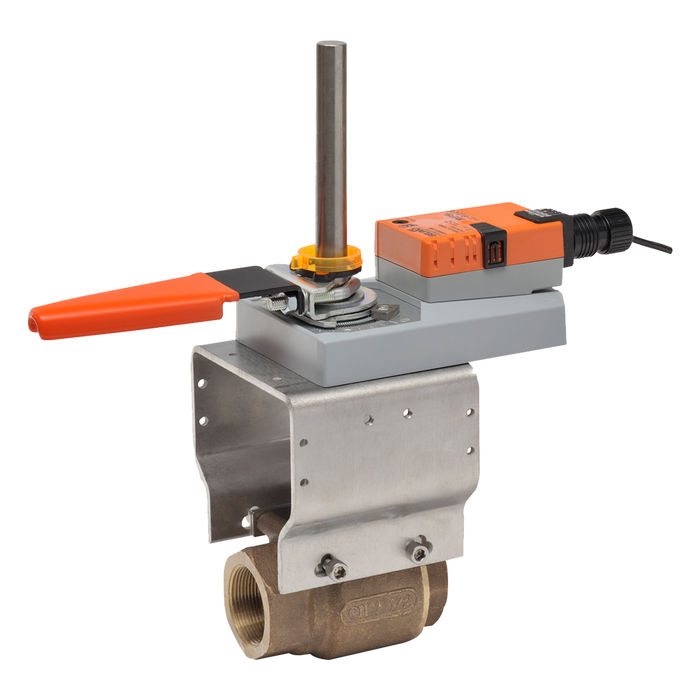 B240VS+GMX24-MFT-X1 - Valvula de Bola Belimo, 2 Vías, 1 1/2in, 2-10Vdc, On/Off, Flotante, 4-20mA, PWM, 24Vac, 24Vdc