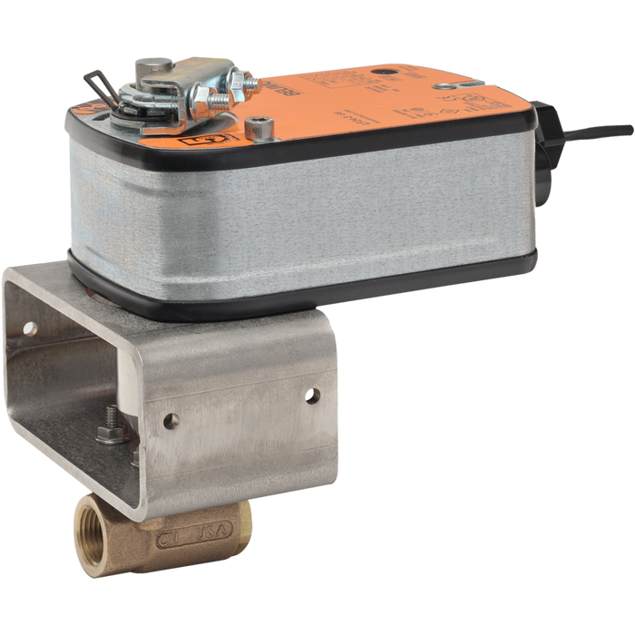 B2050VS-15+LF24-MFT US - Valvula de Bola Belimo, 2 Vías, 1/2in, 2-10Vdc, On/Off, Flotante, 4-20mA, PWM, 24Vac, 24Vdc