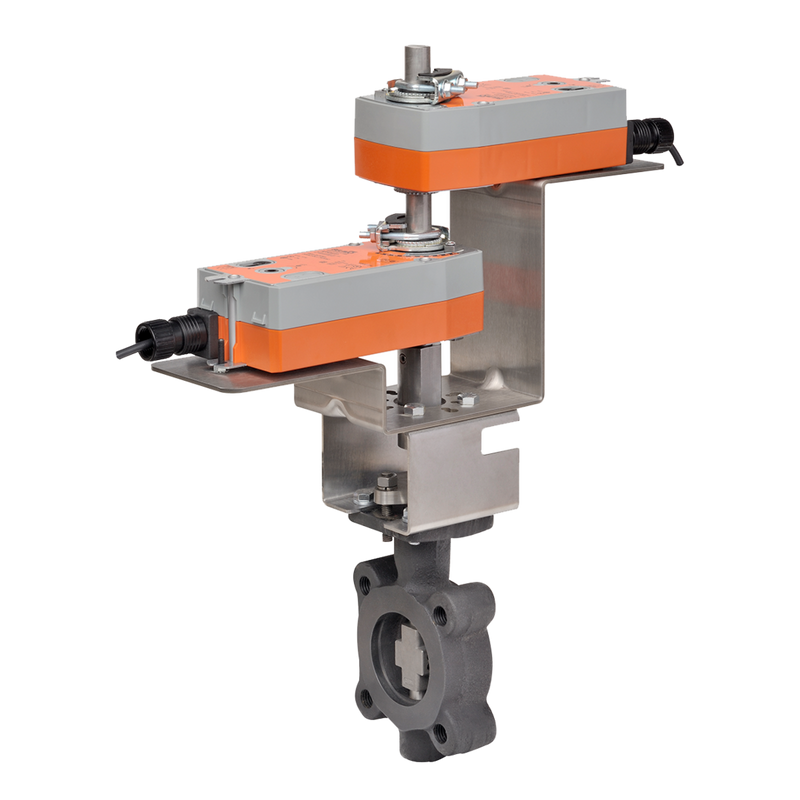 F680-150SHP+2*AFX24-MFT-S-X1 - Valvula de Mariposa Belimo, 2 Vias, 3in, 2-10Vdc, On/Off, Flotante, 4-20mA, PWM, 24Vac, 24Vdc