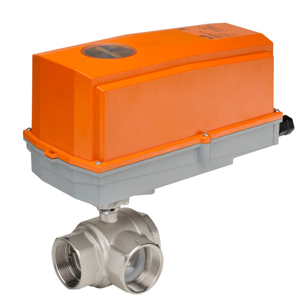 B347+AFRX24 N4 - Válvula Belimo, Caracterizada, 3 Vías, 2in, On/Off, 24Vac, 24Vdc